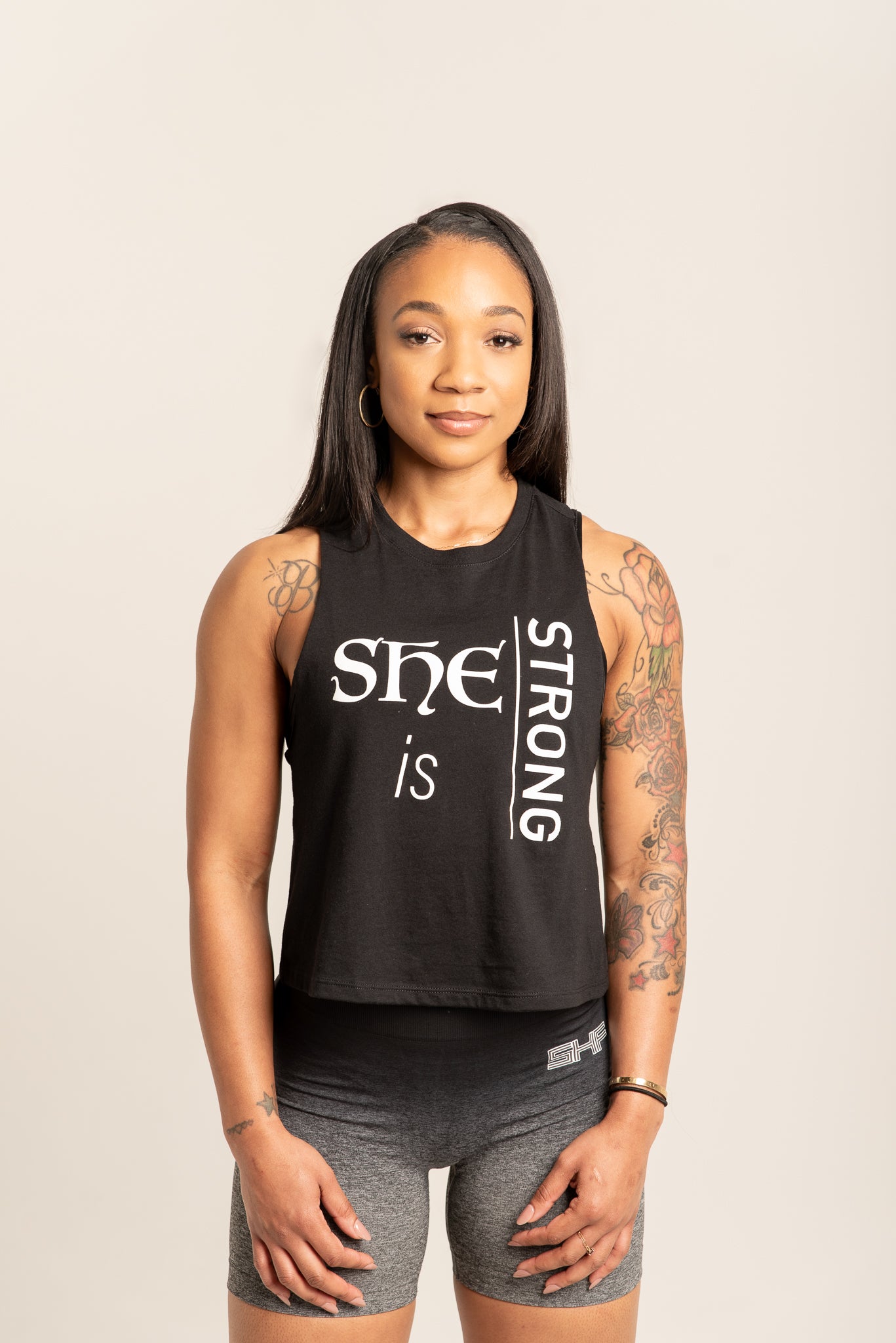 She Is Strong Women’s crop tank