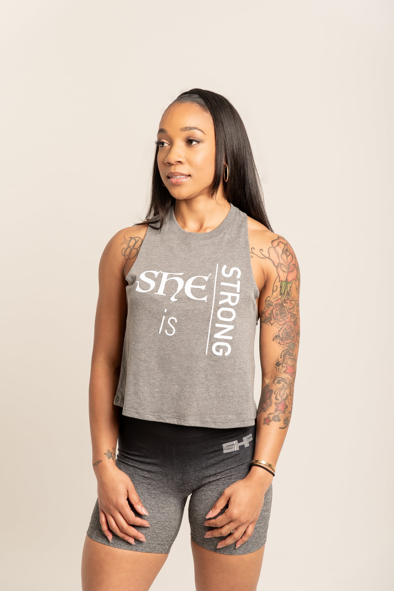 She Is Strong Women’s crop tank