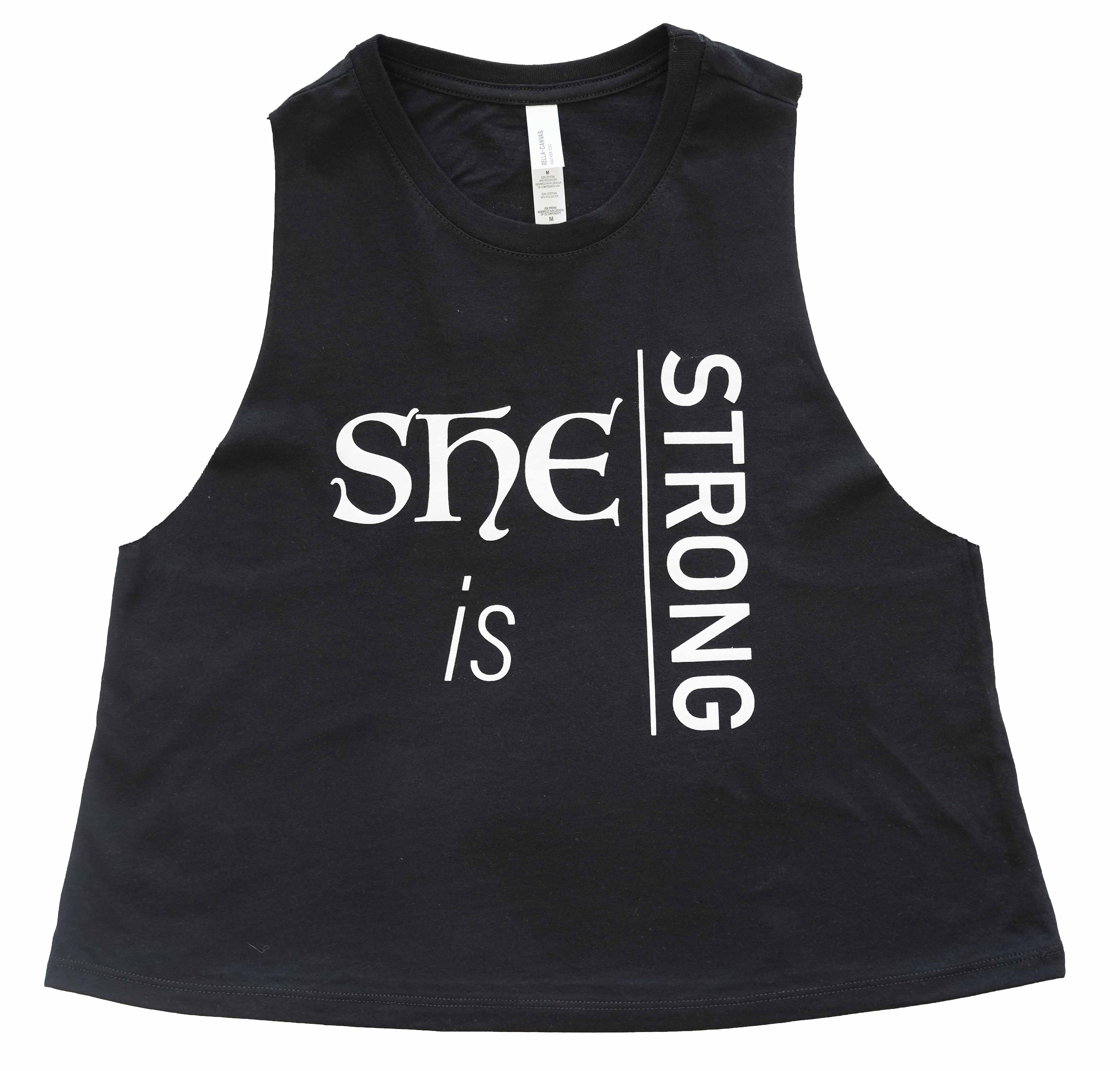 She Is Strong Women’s crop tank