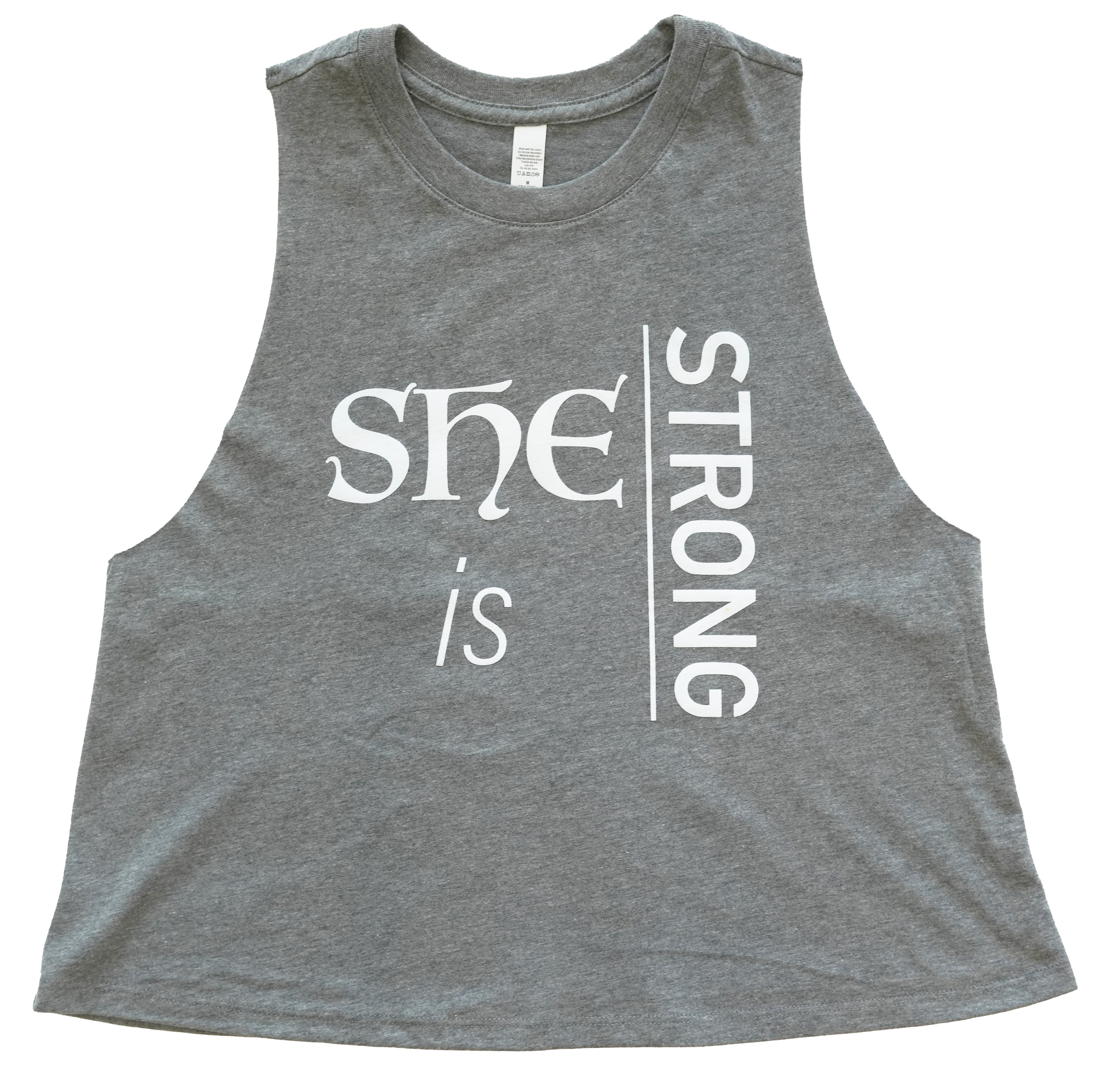 She Is Strong Women’s crop tank